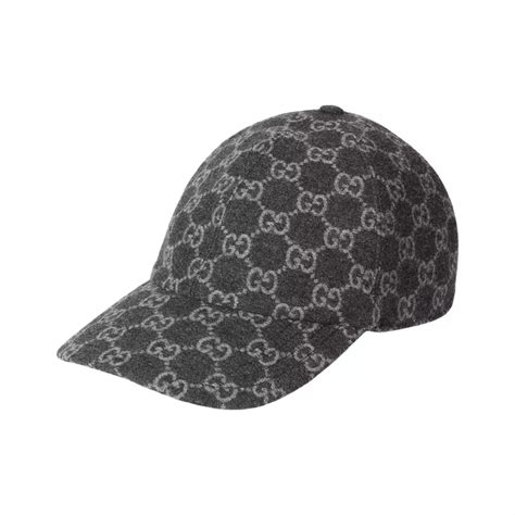 cappello gucci baseball|GG flannel baseball hat in grey and dark grey .